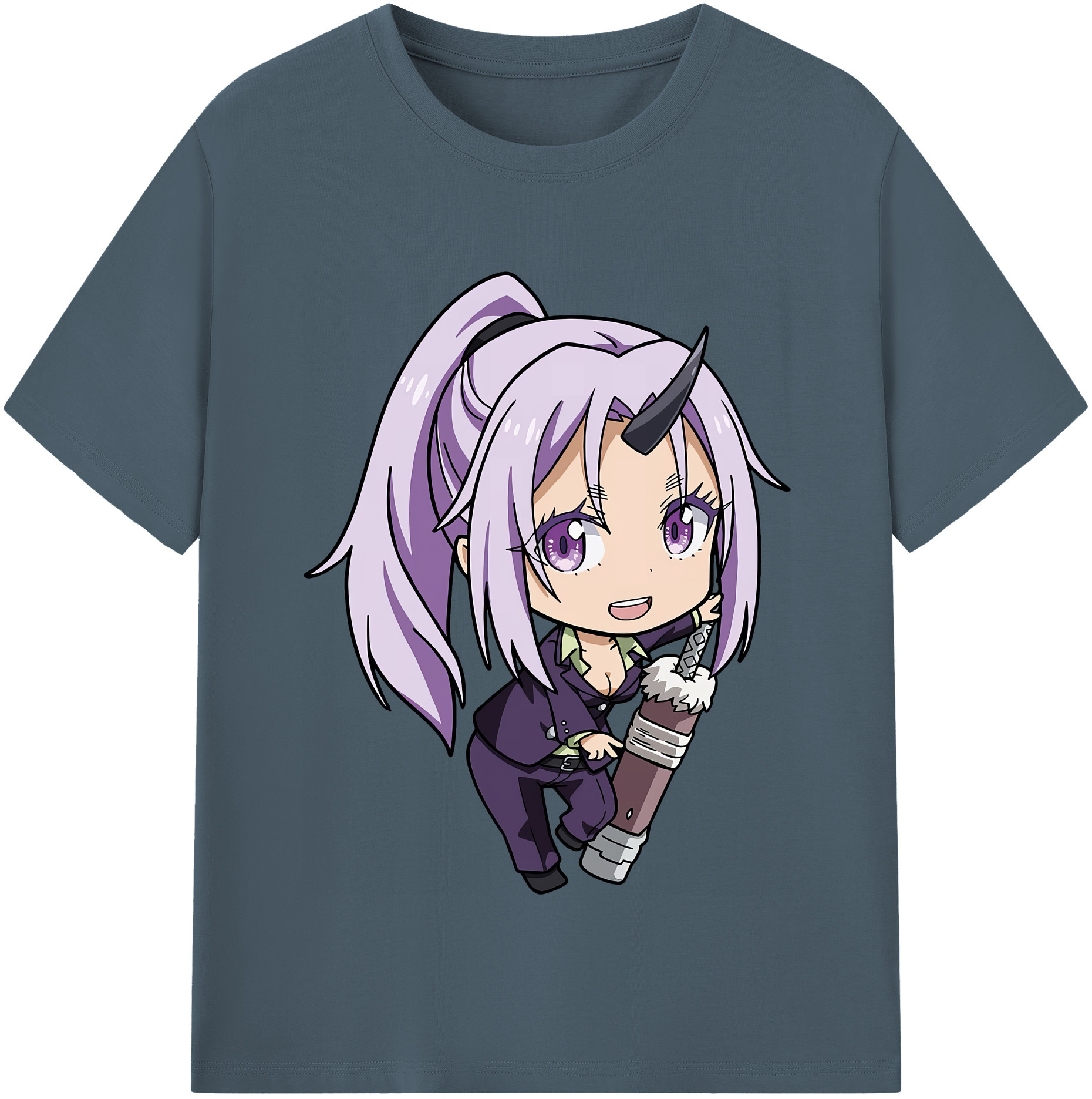 （画像用） 転スラ Regarding Reincarnated to Slime 綿100％半袖Tシャツ（フロントプリント）